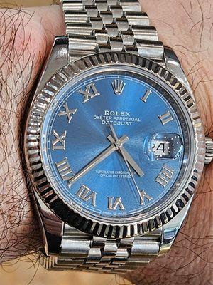 Another Rolex restored and refinished which went through a bike accident