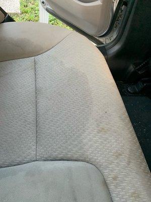 Husband spilled pork in the back seats. They seats were way worse in person. He got them completely cleaned!