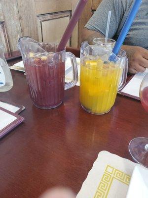 Red sangria & mango sangria