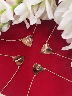 Personalized heart pendants