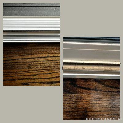 Windows and Doors sash/rails Before and After.