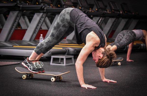 Use a skateboard to strengthen your core!