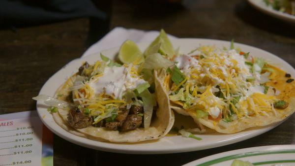 Bistec and Chicken Taco