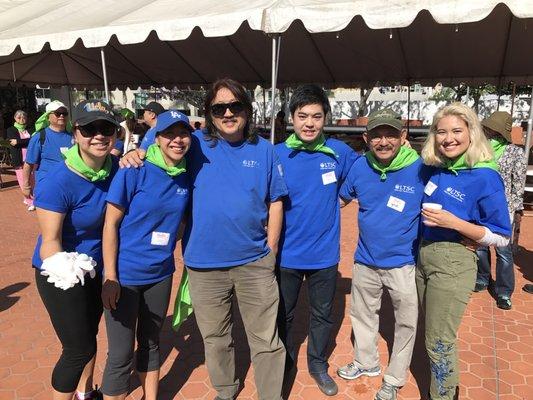 LTSC staff at the Little Tokyo Sparkle cleanup event.