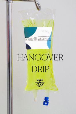 The hangover- Includes zofran and toradol as needed.  Mainly replenishes the lost B vitamins.