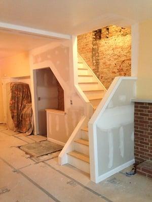 SPIRAL STAIRS TURNED INTO REGULAR STEPS   MAJOR JOB