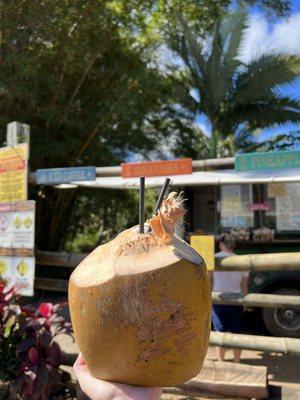 Drinking coconut