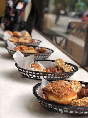 A selection from Sesame Donuts from the donut tour I was on