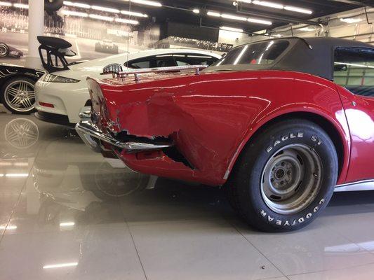 72 Corvette Fiberglass repair