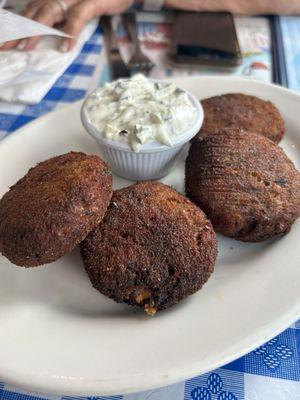 Zucchini sliders with tzatziki