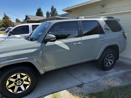 2023 Toyota 4Runner- 20% ceramic in the rear and 30% ceramic in the front