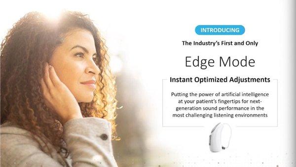 Livio AI Edge is the worlds first hearing aid with 2.4 GHz Bluetooth connectivity. Integrated artificial intelligence.