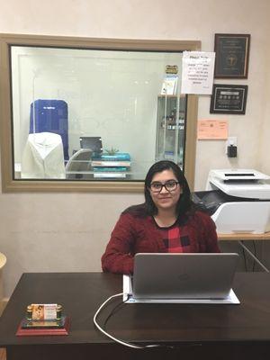 Our front desk expert Lorena