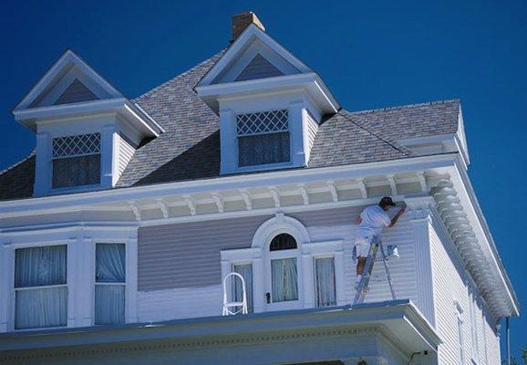 Exterior Painting and repair of sidings, shingles, clapboards, softies, Trims, Collums etc.