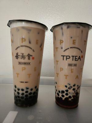 TP Tea - Tie Guan Yin Oolong Latte (left) & TGY Family Milk Tea (right)