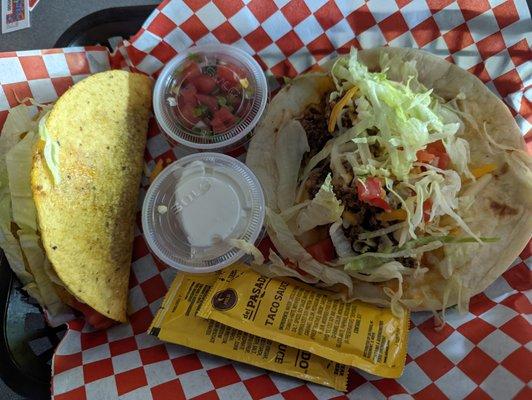 Taco Tuesday: Soft or hard ground beef tacos for $2.25 each.