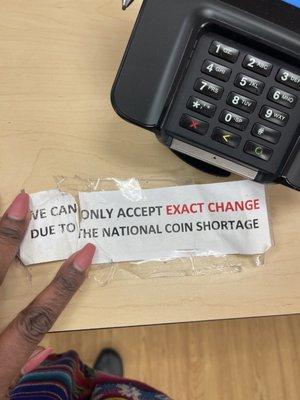 coin shortage here