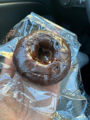 Chocolate frosted cake donut only $1 right now