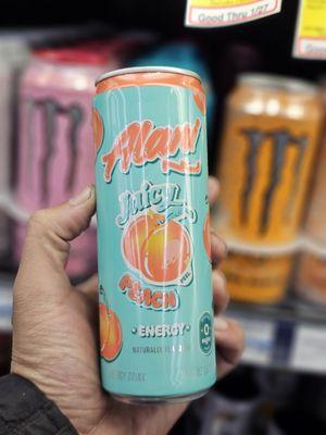 Boost to start the morning off, right? Alani Juicy Peach.