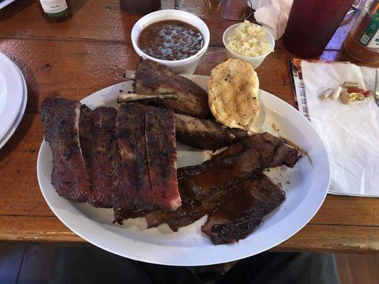 3 MEAT COMBO, ribs, brisket, beans, coleslaw & bread. YUCK
 $35.99