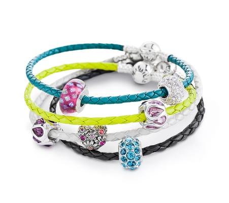 Chamilia Stacked Leather Bracelets