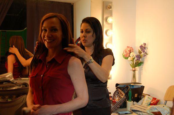 Suzette and Laurie in Make Up at the ICV Studio