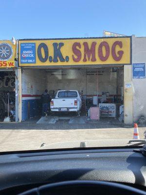 Patiently waiting for my Smog Check