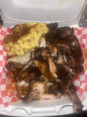 Jerk Chicken and Mac and Cheese so tasty