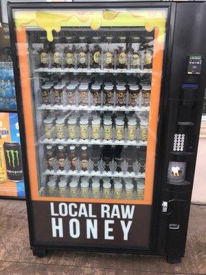 Interesting!! A honey dispenser machine in front!!?!