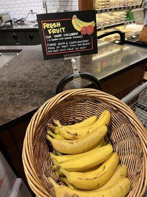 Complimentary fruit for kiddos