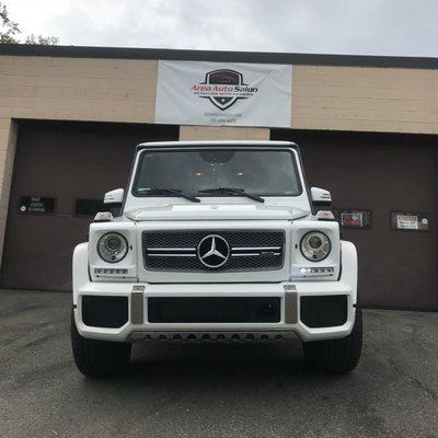 G55 AMG received a foam bath and full interior detail.