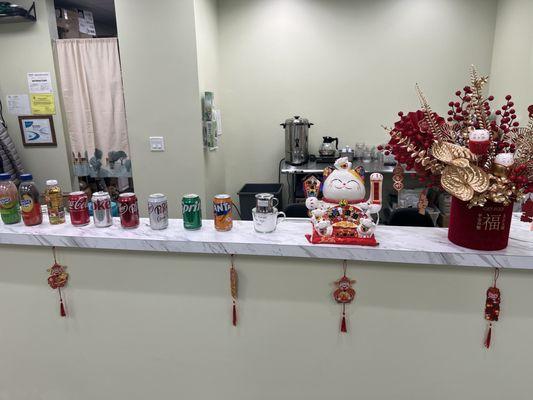 Many drink choices, including Vietnamese coffee!