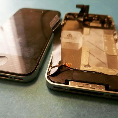 iPhone 4 housing replacement.  Yes, we still get the every now and then. 
#revivedcellular #iPhonerepair revivedcellular.com