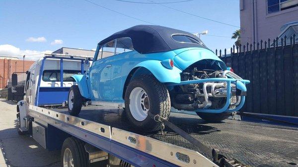 Classical customized light blue Buggie. Put together by a customers unique taste that makes it the only one of its style.