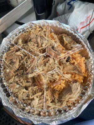 Pernil and rice