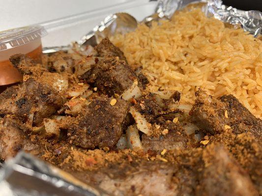 So far this is my fave.. The steak Suya with Jollof