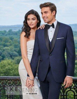 Hudson Tuxedo shown in Navy Blue with Black Shawl Lapel