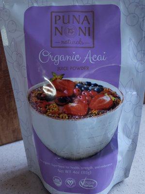 Organic acai noni powder