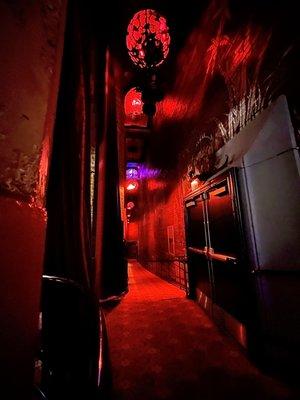 Looking down one of the side hallways at the Mann's Chinese Theater