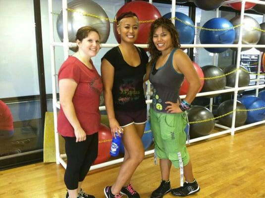 Crystal on the right was the best Zumba instructor..