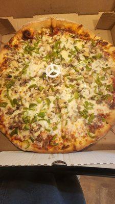 Mushroom, sausage and green peppers!