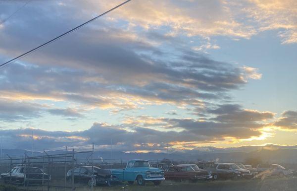 Classic Cars at Sunset