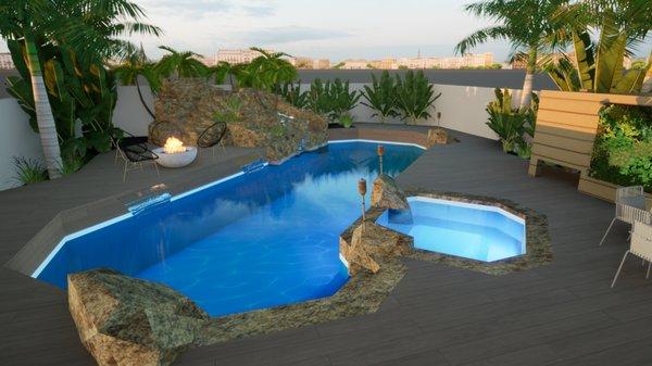 Pool and Spa Remodel/3D Design