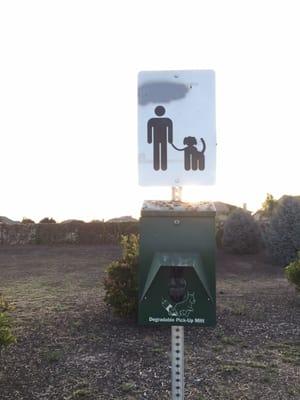 Plentiful doggy poop bags