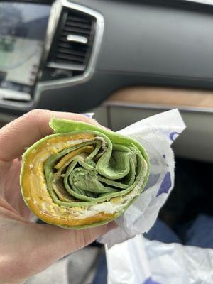 My egg wrap was closer to just a warmed up wrap :(