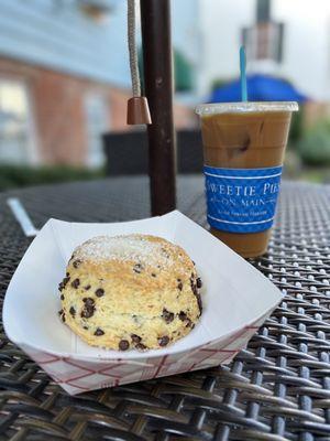 Chocolate Scone w. Iced Cold Brew