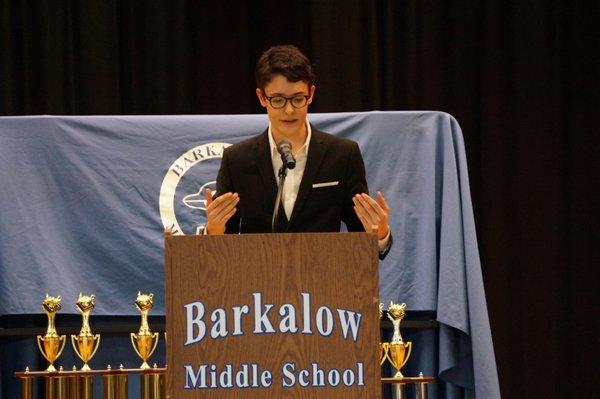 Middle School Debate gives students the opportunity to improve their research, critical thinking and public speaking skills.