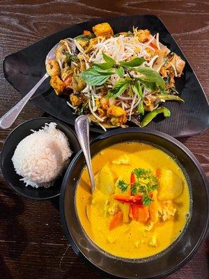 Drunken Noodles , Yellow Curry