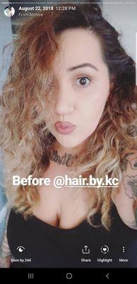 Before Karla about 8 months of regrowth