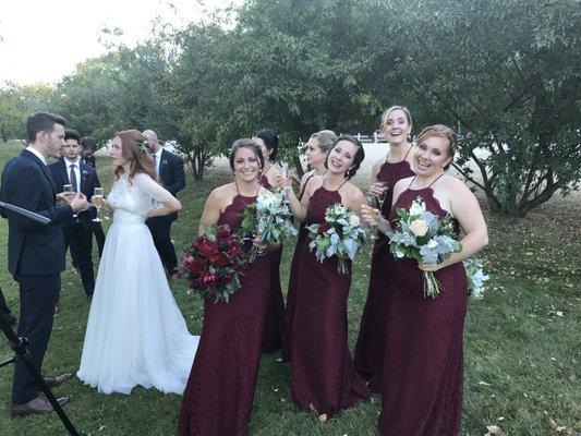 A side view of my hair and all my girls hair and make-up!